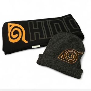 Naruto Hidden Leaf Village Beanie and Scarf Combo